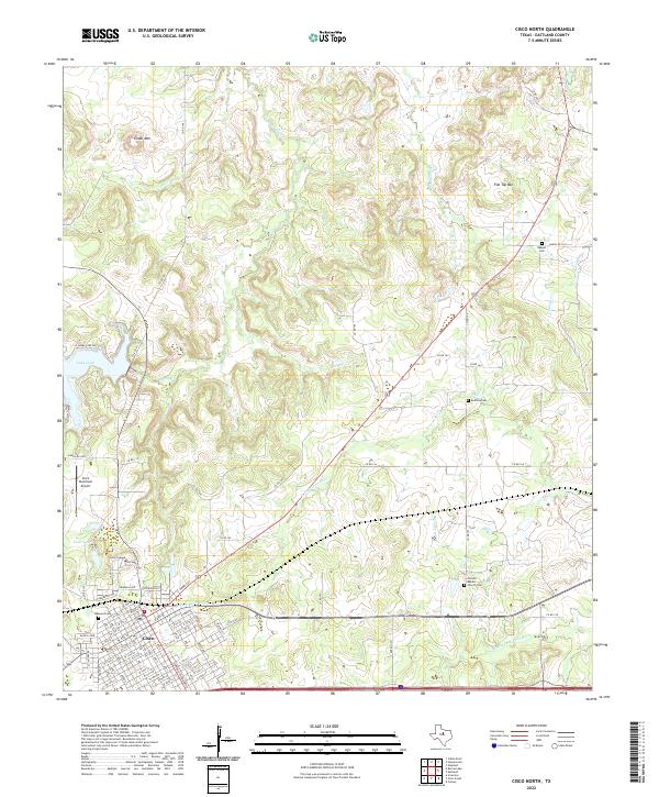 US Topo 7.5-minute map for Cisco North TX