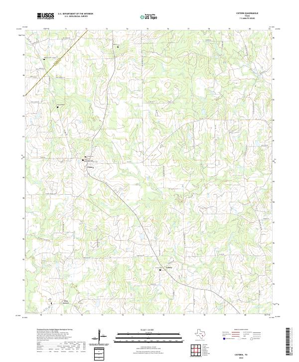 US Topo 7.5-minute map for Cistern TX