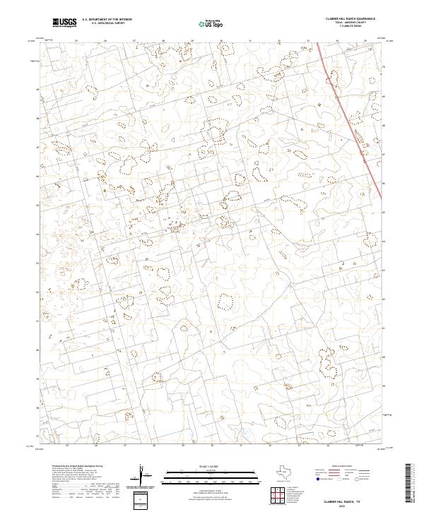 US Topo 7.5-minute map for Clabber Hill Ranch TX