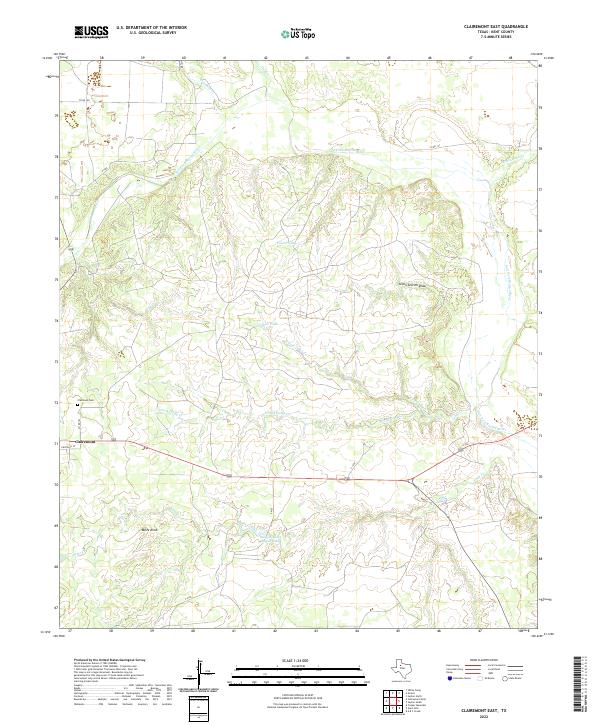 US Topo 7.5-minute map for Clairemont East TX