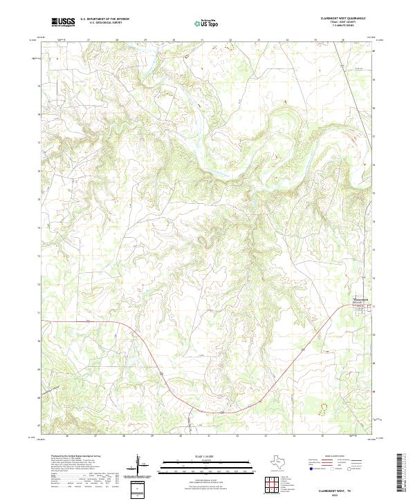 US Topo 7.5-minute map for Clairemont West TX