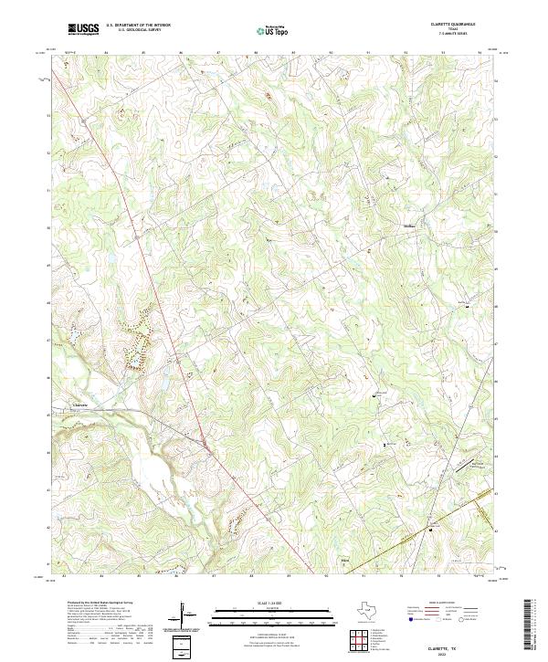 US Topo 7.5-minute map for Clairette TX