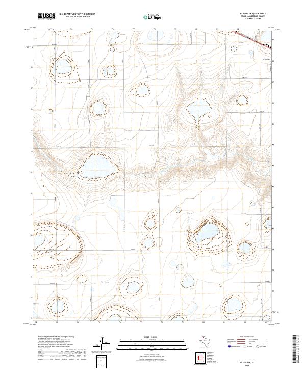 US Topo 7.5-minute map for Claude SW TX