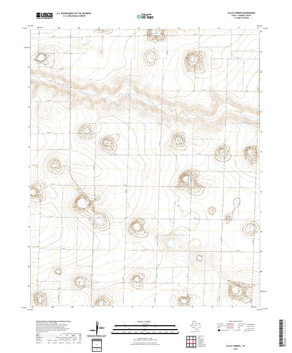 US Topo 7.5-minute map for Clays Corner TX