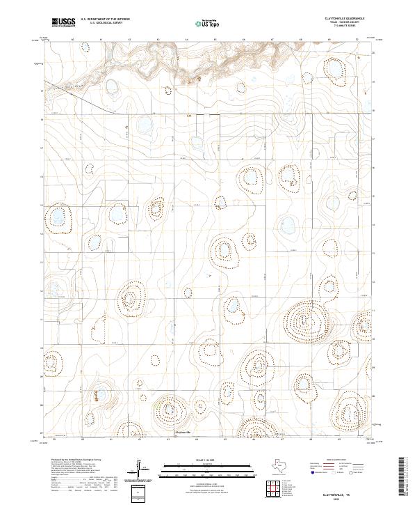 US Topo 7.5-minute map for Claytonville TX