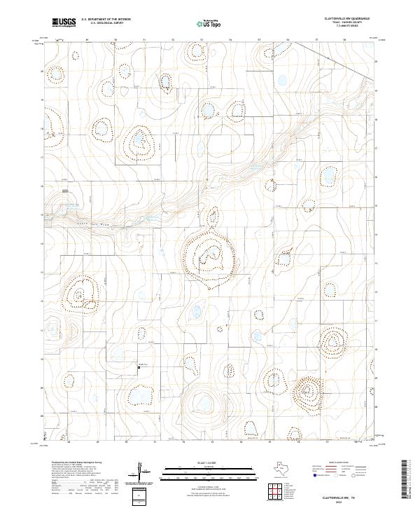 US Topo 7.5-minute map for Claytonville NW TX