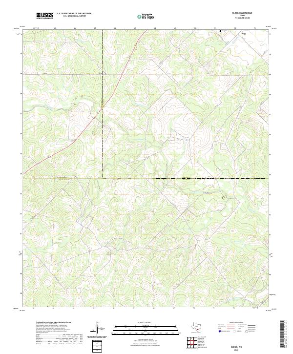 US Topo 7.5-minute map for Clegg TX