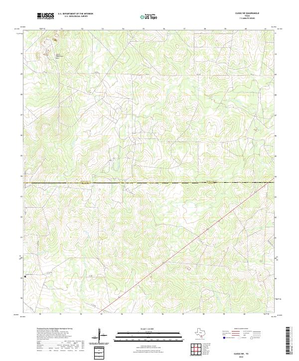 US Topo 7.5-minute map for Clegg SW TX