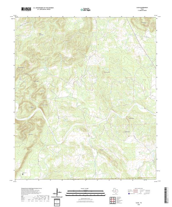 US Topo 7.5-minute map for Click TX