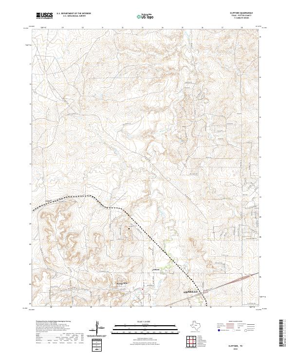 US Topo 7.5-minute map for Cliffside TX
