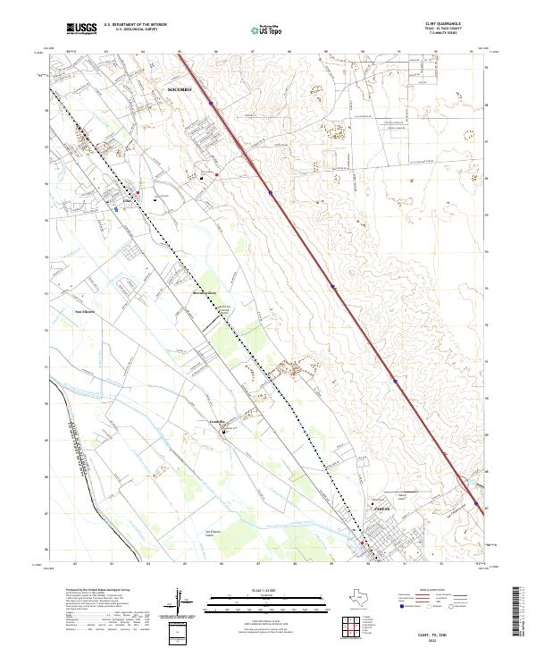 US Topo 7.5-minute map for Clint TXCHH