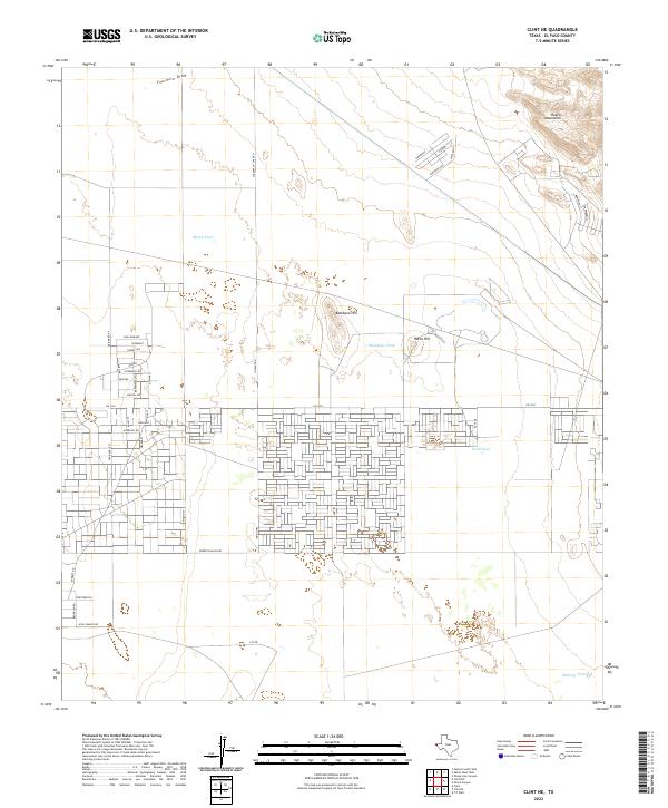 US Topo 7.5-minute map for Clint NE TX