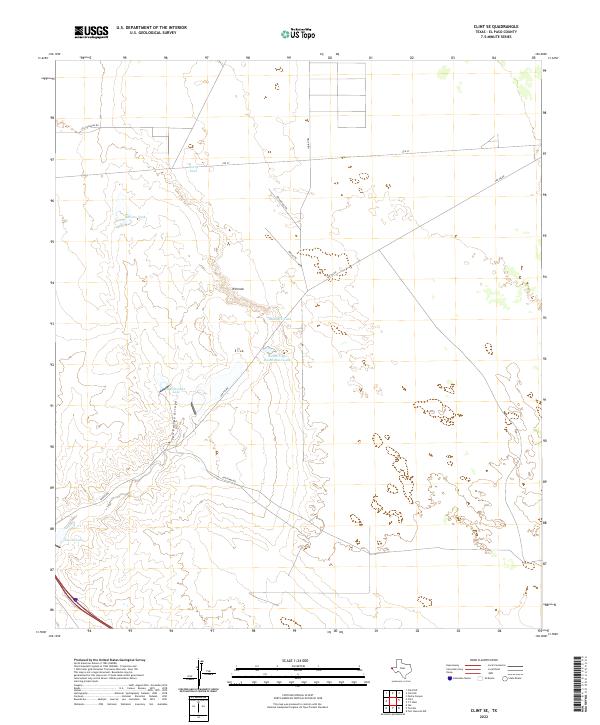 US Topo 7.5-minute map for Clint SE TX
