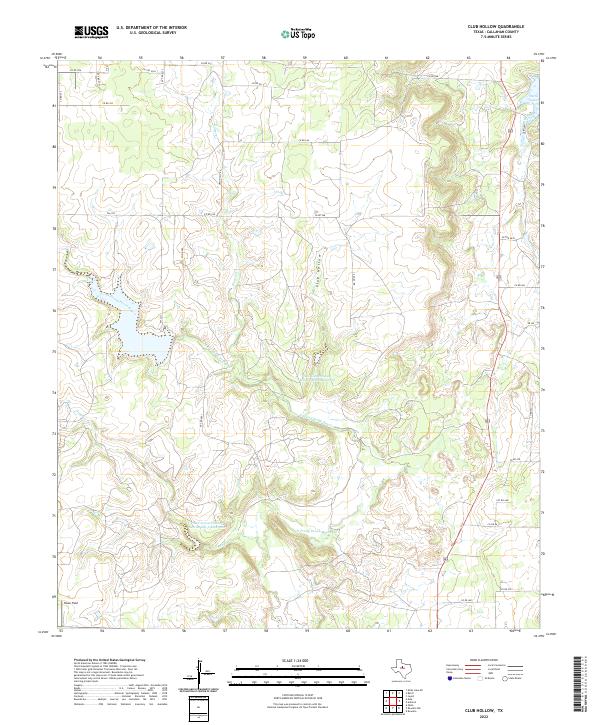 US Topo 7.5-minute map for Club Hollow TX
