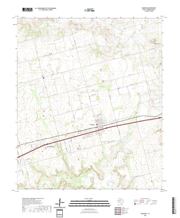 US Topo 7.5-minute map for Coahoma TX