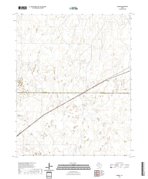 US Topo 7.5-minute map for Coburn TX