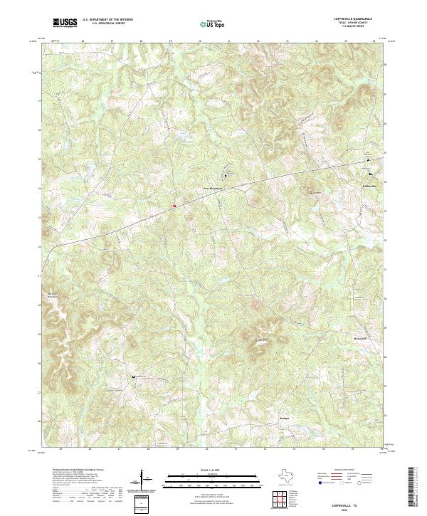 US Topo 7.5-minute map for Coffeeville TX