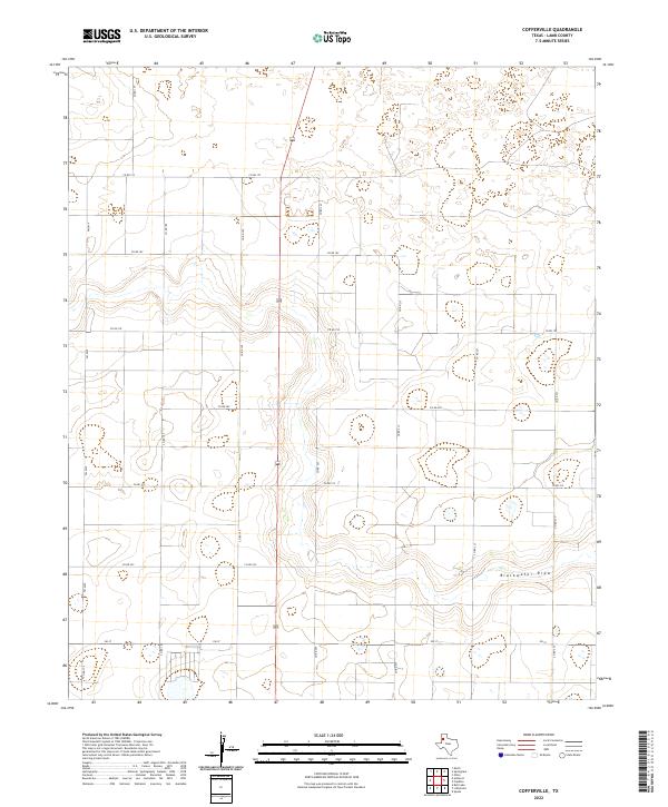US Topo 7.5-minute map for Cofferville TX