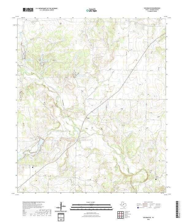 US Topo 7.5-minute map for Coleman NE TX