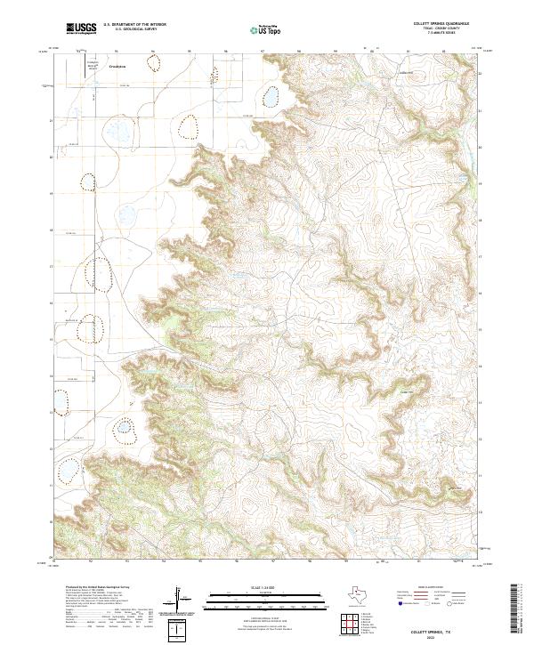 US Topo 7.5-minute map for Collett Springs TX