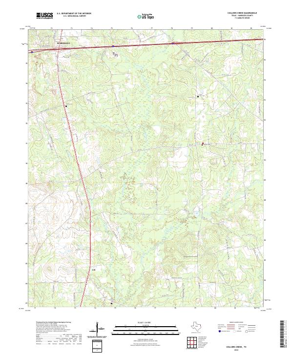 US Topo 7.5-minute map for Colliers Creek TX