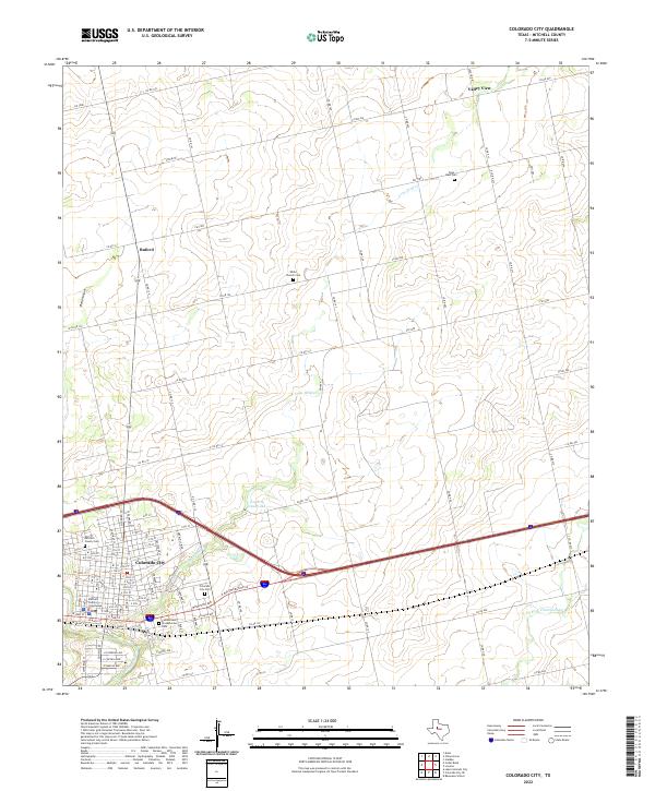 US Topo 7.5-minute map for Colorado City TX