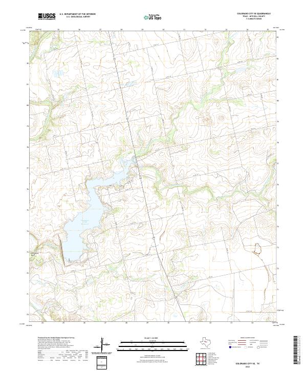 US Topo 7.5-minute map for Colorado City SE TX