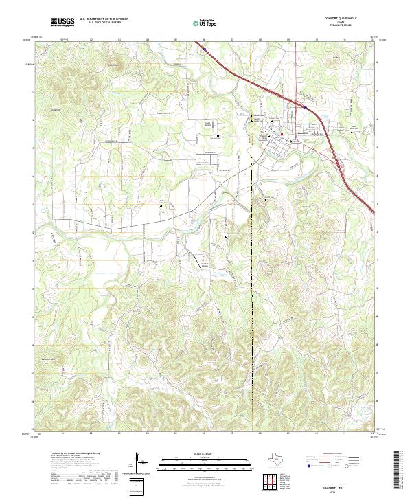 US Topo 7.5-minute map for Comfort TX