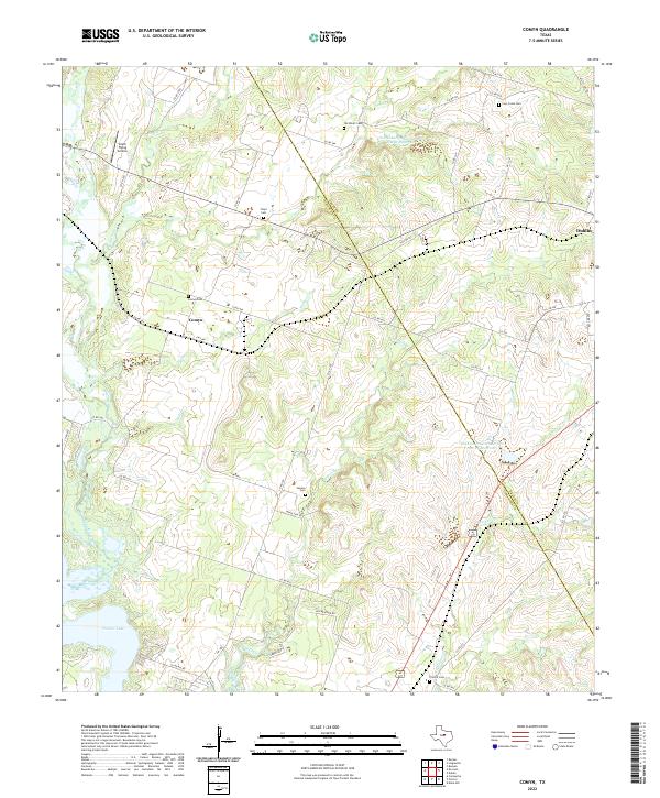 US Topo 7.5-minute map for Comyn TX