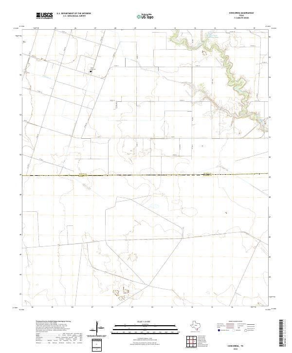 US Topo 7.5-minute map for Concordia TX