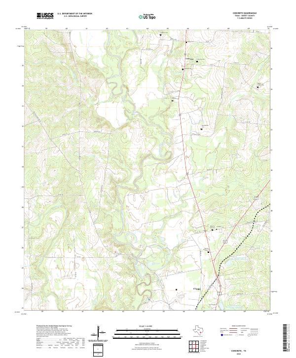 US Topo 7.5-minute map for Concrete TX