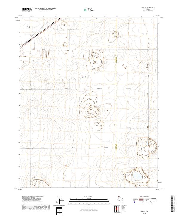US Topo 7.5-minute map for Conlen TX