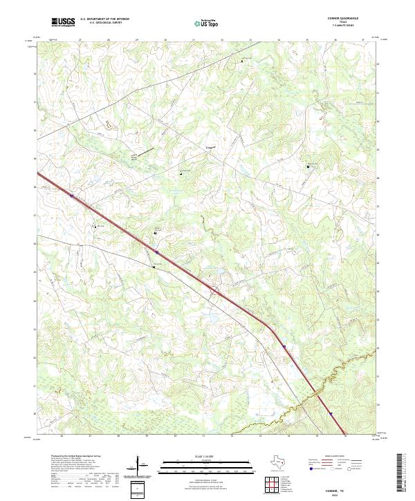 US Topo 7.5-minute map for Connor TX