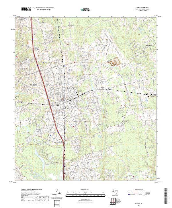 US Topo 7.5-minute map for Conroe TX