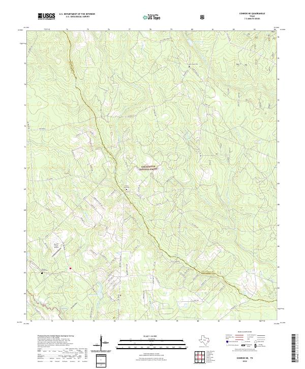 US Topo 7.5-minute map for Conroe NE TX