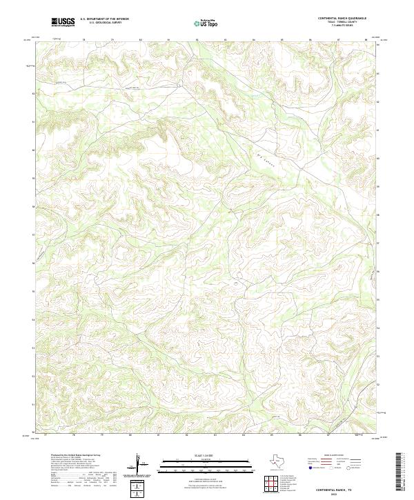 US Topo 7.5-minute map for Continental Ranch TX