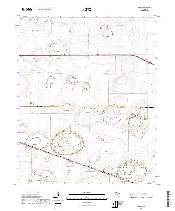 US Topo 7.5-minute map for Conway TX