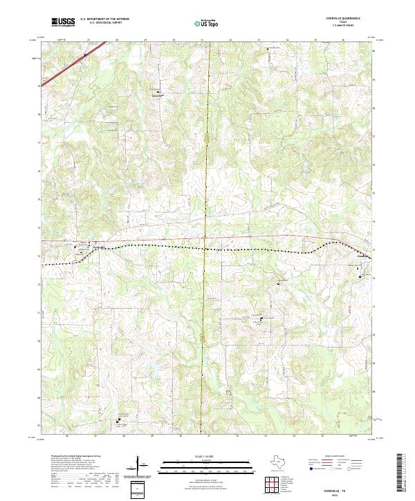 US Topo 7.5-minute map for Cookville TX