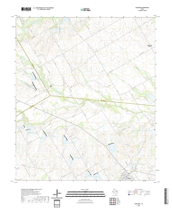 US Topo 7.5-minute map for Coolidge TX