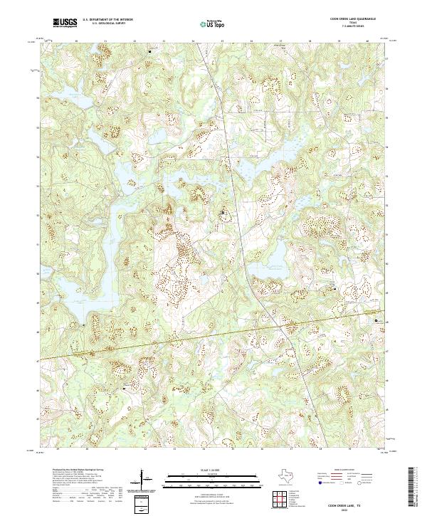 US Topo 7.5-minute map for Coon Creek Lake TX