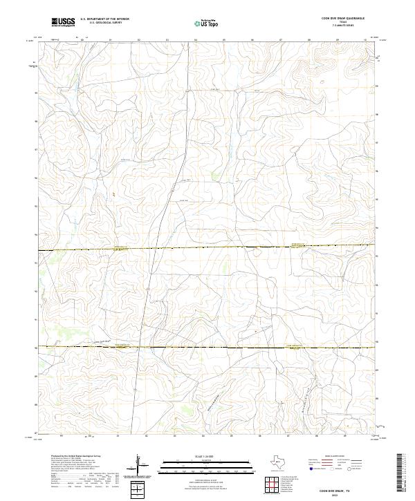 US Topo 7.5-minute map for Coon Dive Draw TX