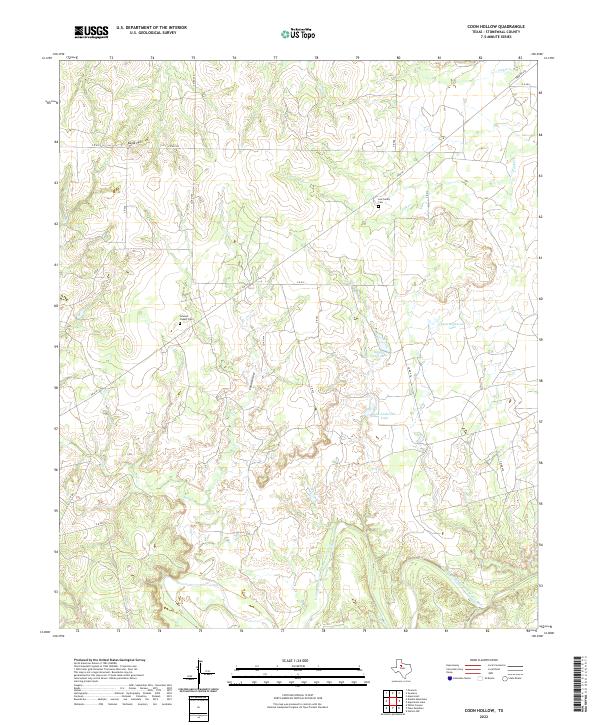 US Topo 7.5-minute map for Coon Hollow TX