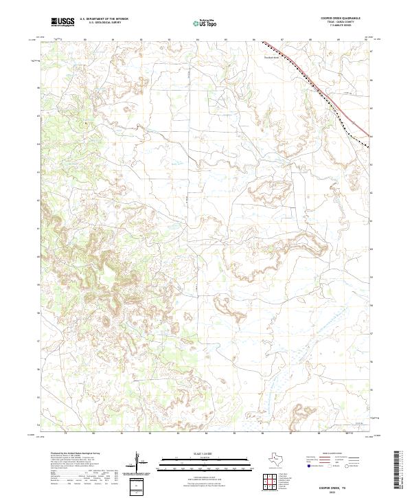 US Topo 7.5-minute map for Cooper Creek TX
