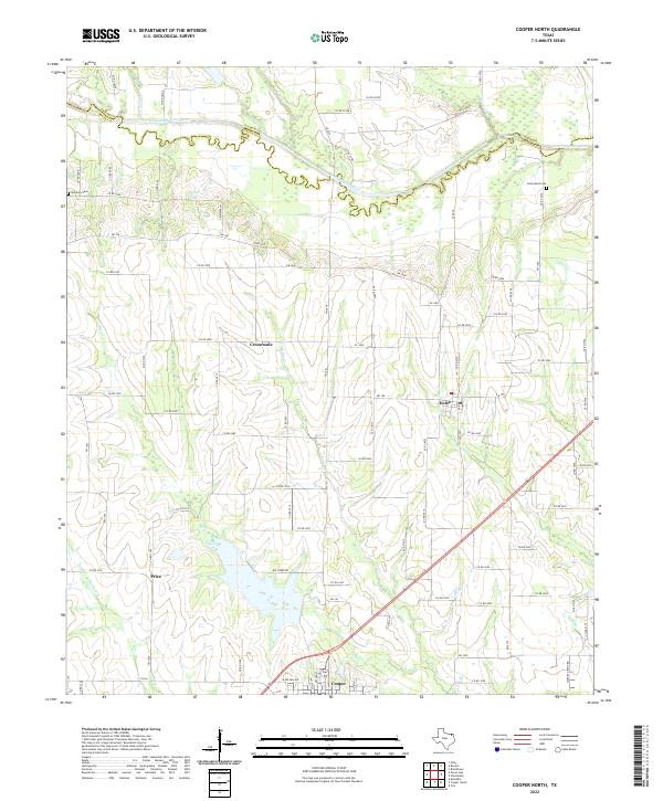 US Topo 7.5-minute map for Cooper North TX