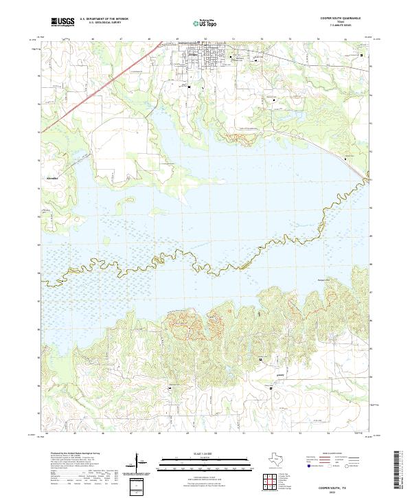 US Topo 7.5-minute map for Cooper South TX