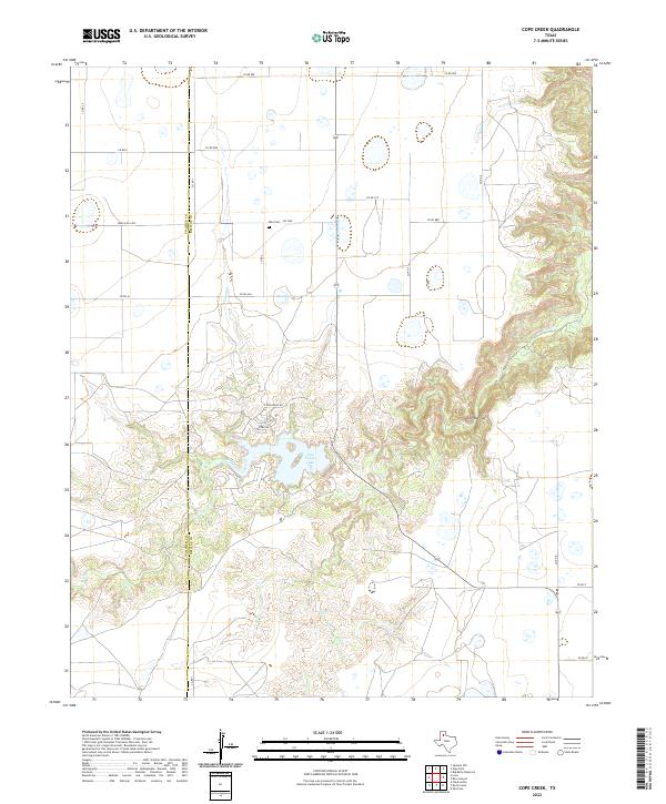 US Topo 7.5-minute map for Cope Creek TX