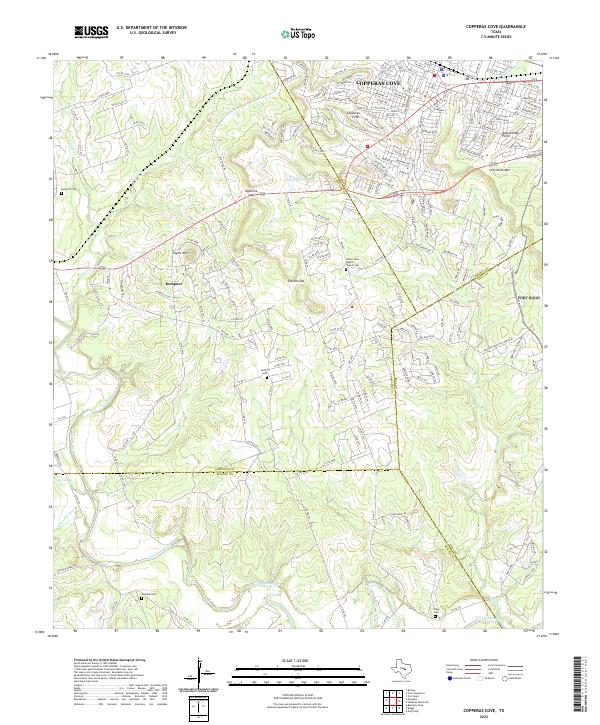 US Topo 7.5-minute map for Copperas Cove TX