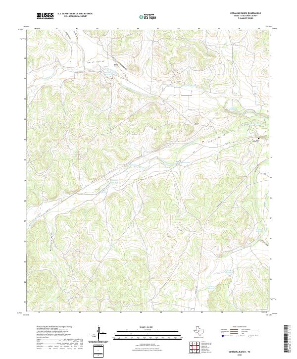 US Topo 7.5-minute map for Coralina Ranch TX