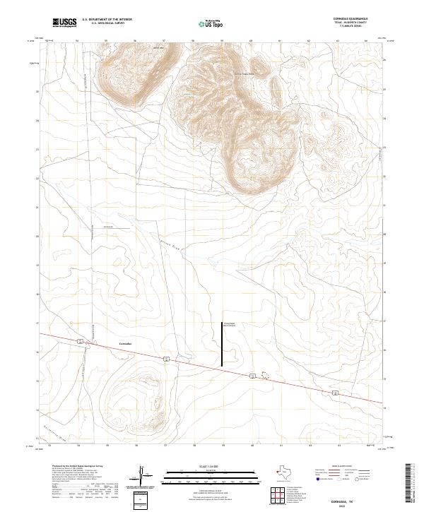 US Topo 7.5-minute map for Cornudas TX