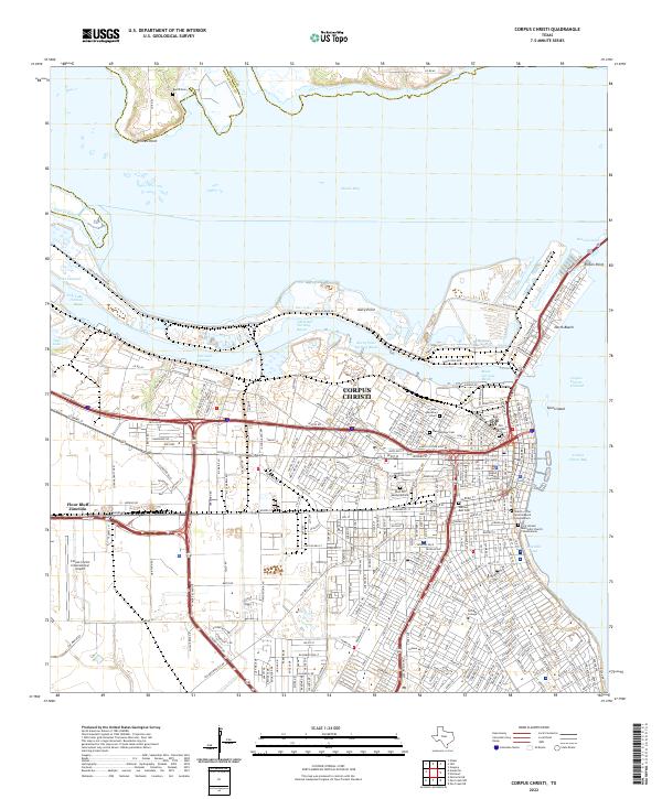 US Topo 7.5-minute map for Corpus Christi TX